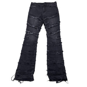 Men's NOVAMEN Black Ripped Skinny Jeans Waist 32